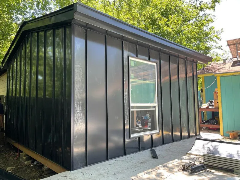 Black standing seam metal wall panels for Metal Roof Installation in Latrobe